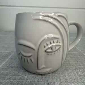 Starbucks White Siren Mermaid Cup Mug 2013 Wink Face Textured